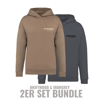 Oversize Hoodie Doppelpack – Love Peace Hope