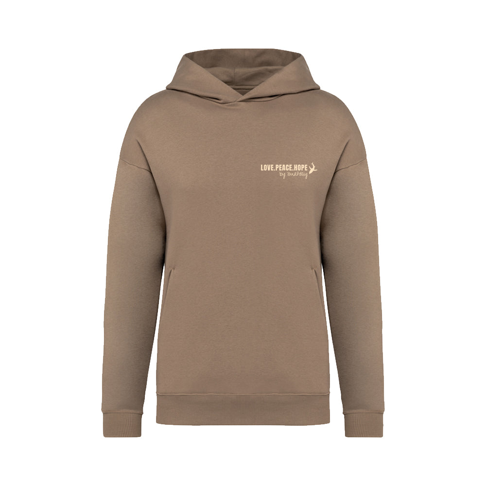 brauner Zurfday Hoodie mit Print