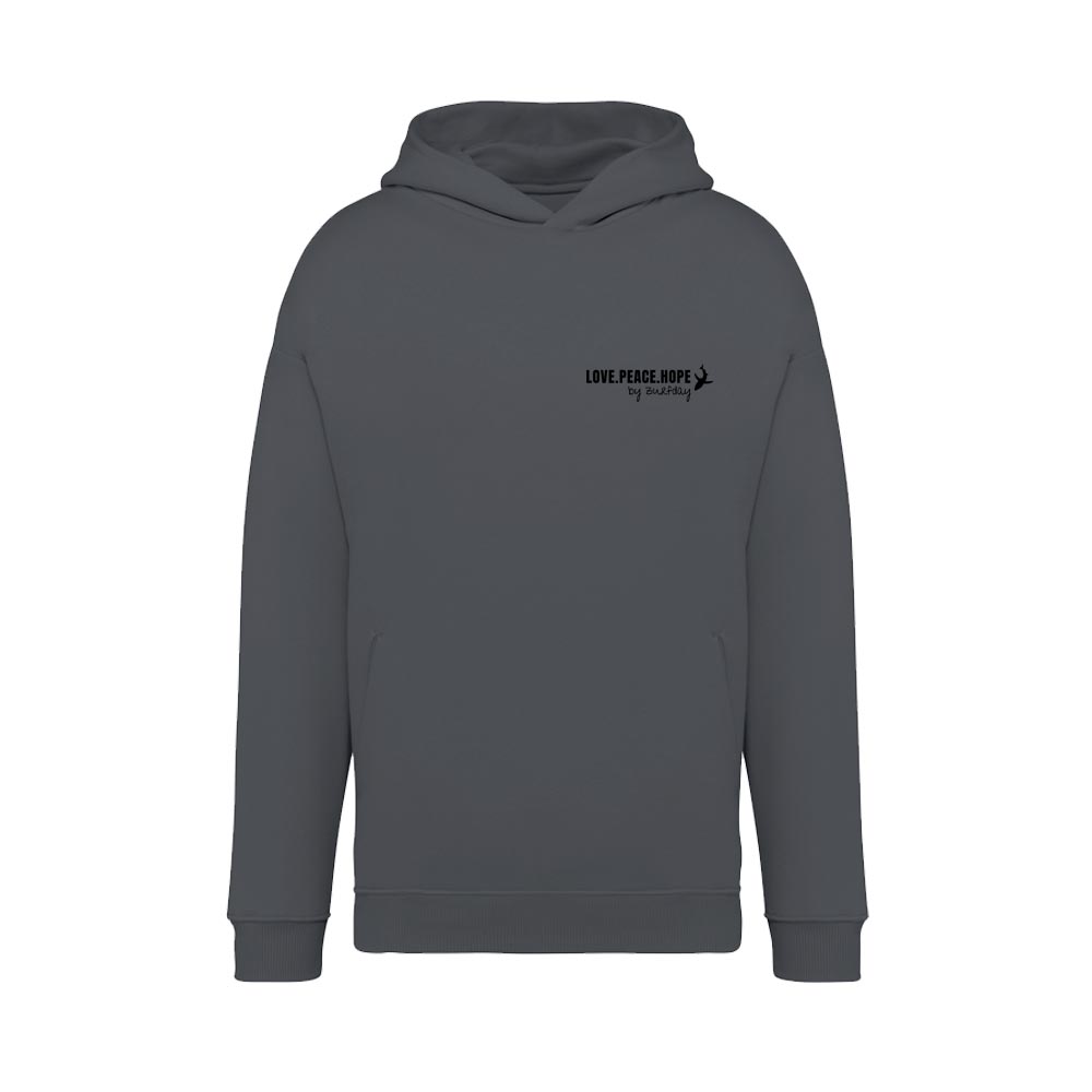 grauer Zurfday Hoodie mit Print