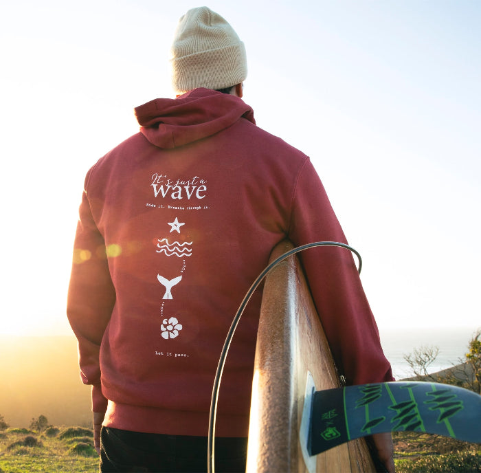 Zurfday Hoodie mit Print - It`s just a wave.