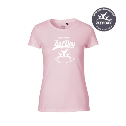 Zurfday SOS T-Shirt in Rosa mit weißem Print.
